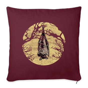 Fledermaus Blut Nachtaktiv - Sofakissenbezug 45 x 45 cm - Burgunderrot - Vorne