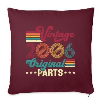 Vintage 2006 Original, Cadeau D'anniversaire - Housse de coussin décorative 45 x 45 cm - bordeaux - Devant