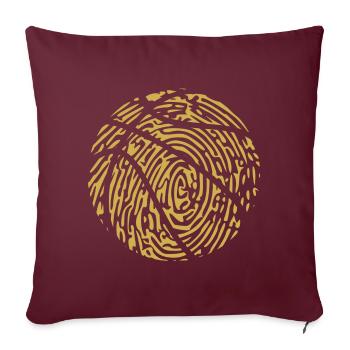Passionné d’empreintes digitales des joueurs de basketball - Housse de coussin décorative 45 x 45 cm - bordeaux - Devant