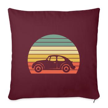 Classic Car Vintage Geschenk - Sofakissenbezug 45 x 45 cm - Burgunderrot - Vorne
