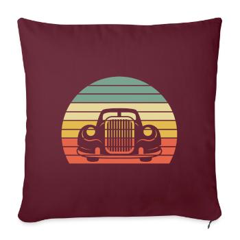 Classic Car Vintage Geschenk - Sofakissenbezug 45 x 45 cm - Burgunderrot - Vorne