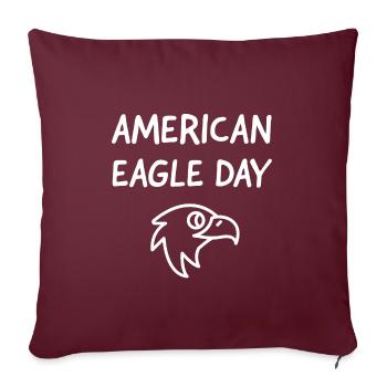 American Eagle Day - Sofakissenbezug 45 x 45 cm - Burgunderrot - Vorne