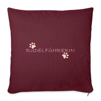 Hunde Pfote Rudel Hundehalter Spruch Geschenk - Sofakissenbezug 45 x 45 cm - Burgunderrot - Vorne