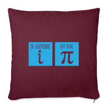 Math pi disant cadeau d'école - Housse de coussin décorative 45 x 45 cm - bordeaux - Devant