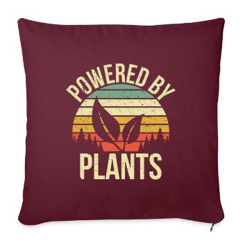 Propulsé par plantes cadeau - Housse de coussin décorative 45 x 45 cm - bordeaux - Devant