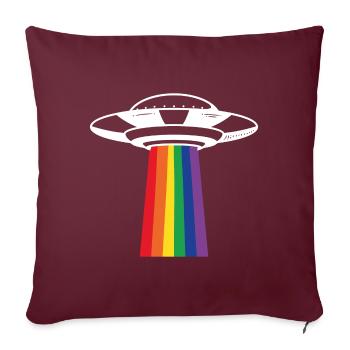Don des droits de l'homme UGB lgbt - Housse de coussin décorative 45 x 45 cm - bordeaux - Devant