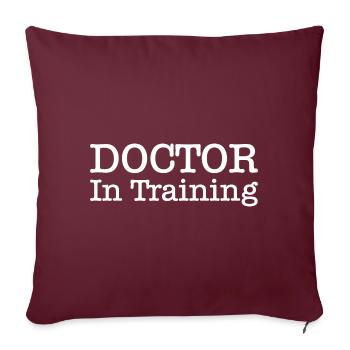 Docteur en cadeau de formation - Housse de coussin décorative 45 x 45 cm - bordeaux - Devant