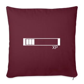 XP Erfahrungspunkte Design für Nerd und Geek - Sofakissenbezug 45 x 45 cm - Burgunderrot - Vorne