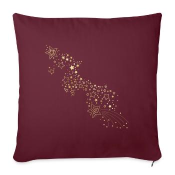 Averses d’étoiles - Housse de coussin décorative 45 x 45 cm - bordeaux - Devant