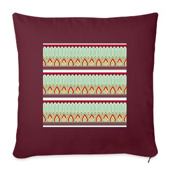 MODÈLE ÉGYPTIEN II - Housse de coussin décorative 45 x 45 cm - bordeaux - Devant