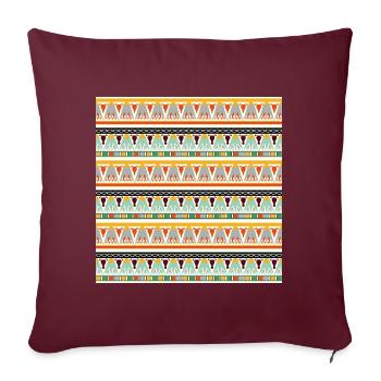 Modèle égyptien III - Housse de coussin décorative 45 x 45 cm - bordeaux - Devant