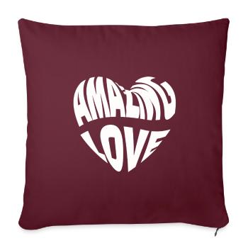 L’amour est incroyable - Housse de coussin décorative 45 x 45 cm - bordeaux - Devant