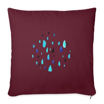 Gouttes de pluie - Housse de coussin décorative 45 x 45 cm - bordeaux - Devant