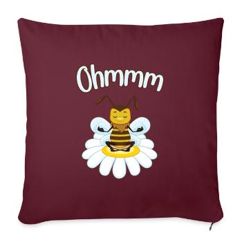 Ohmmm yoga abeilles miel de camomille apiculteur | Méditation - Housse de coussin décorative 45 x 45 cm - bordeaux - Devant