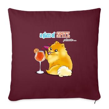 Spitz Spritz - Housse de coussin décorative 45 x 45 cm - bordeaux - Devant