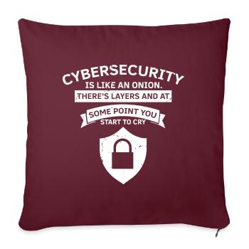 Conception de la cybersécurité pour les pirates informatiques et la cybersécurité - Housse de coussin décorative 45 x 45 cm - bordeaux - Devant