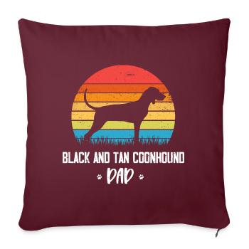 Black and Tan Coonhound - Sofakissenbezug 45 x 45 cm - Burgunderrot - Vorne