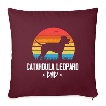 Louisiane Catahoula Leopard Dog - Housse de coussin décorative 45 x 45 cm - bordeaux - Devant