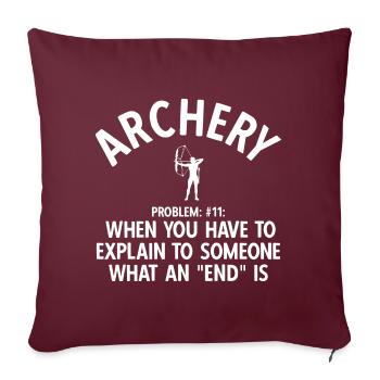 Bogenschießen Archery - Sofakissenbezug 45 x 45 cm - Burgunderrot - Vorne