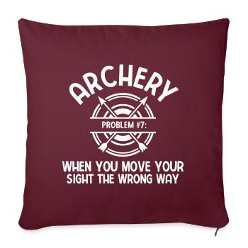 Bogenschießen Archery - Sofakissenbezug 45 x 45 cm - Burgunderrot - Vorne