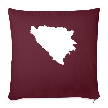 Bosnie-Herzégovine originale Idée cadeau - Housse de coussin décorative 45 x 45 cm - bordeaux - Devant