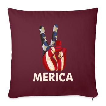 Merica Patriotic Flag 'Amazing July 4th Freedom - Sofa pillowcase 17,3'' x 17,3'' (45 x 45 cm) - burgundy - Front