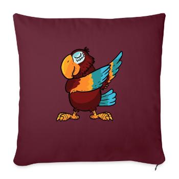 Dabbing Macaw Parrot Dab Dance Bird Gift - Sofa pillowcase 17,3'' x 17,3'' (45 x 45 cm) - burgundy - Front
