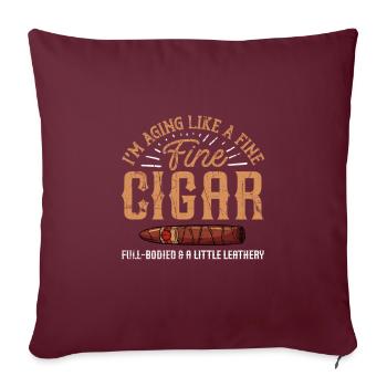 Funny Cuba Cigars Smoker Humidor Gift - Sofakissenbezug 45 x 45 cm - Burgunderrot - Vorne