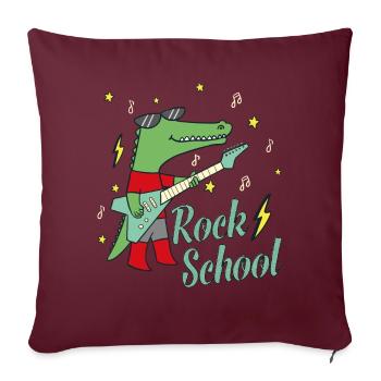Rock School Début d’école Début d’école Idée de cadeau - Housse de coussin décorative 45 x 45 cm - bordeaux - Devant