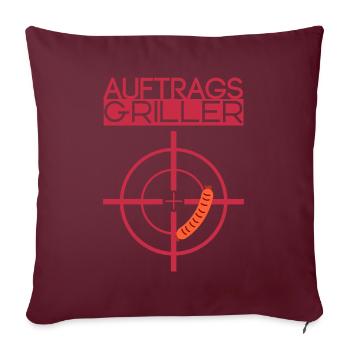 Auftrags Griller Braten Rost - Sofakissenbezug 45 x 45 cm - Burgunderrot - Vorne