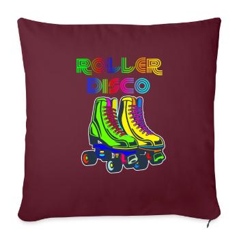 Roller Skates Roller Disco Retro 70s 80s 70s 80s - Sofa pillowcase 17,3'' x 17,3'' (45 x 45 cm) - burgundy - Front