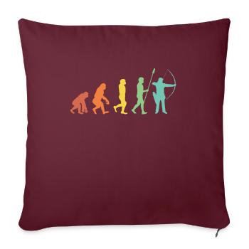 Evolution Bogenschießen Bogenschütze Pfeil Bogen - Housse de coussin décorative 45 x 45 cm - bordeaux - Devant