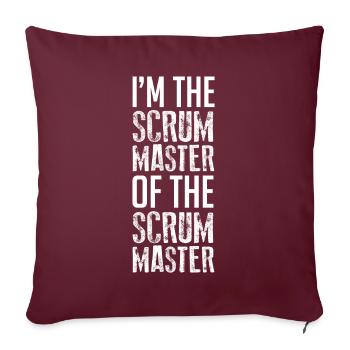 Scrum Master Software Docker Geek Agile - Sofakissenbezug 45 x 45 cm - Burgunderrot - Vorne