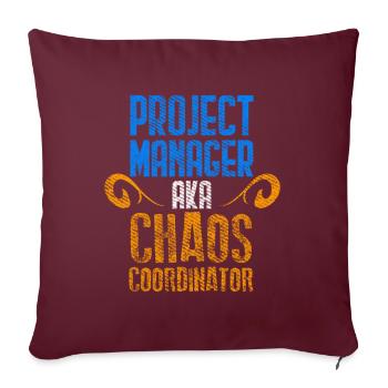 Projekt Manager Scrum Master Git Programmer - Sofakissenbezug 45 x 45 cm - Burgunderrot - Vorne