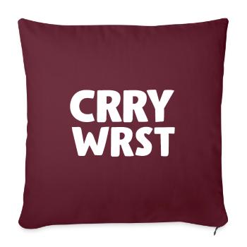 Love Currywurst Fast Food Imbiss - Sofakissenbezug 45 x 45 cm - Burgunderrot - Vorne