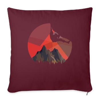 Climbing free climbing bouldering climbing wall mountains - Sofa pillowcase 17,3'' x 17,3'' (45 x 45 cm) - burgundy - Front