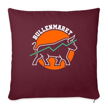 Marché boursier haussier marché boursier marché boursier - Housse de coussin décorative 45 x 45 cm - bordeaux - Devant