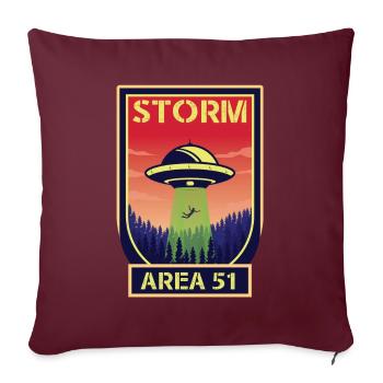 Zone de tempête 51 - Housse de coussin décorative 45 x 45 cm - bordeaux - Devant