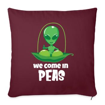 Alien Ufo Alien Aliens Zone 51 - Housse de coussin décorative 45 x 45 cm - bordeaux - Devant