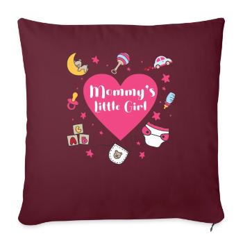 ABDL - Housse de coussin décorative 45 x 45 cm - bordeaux - Devant