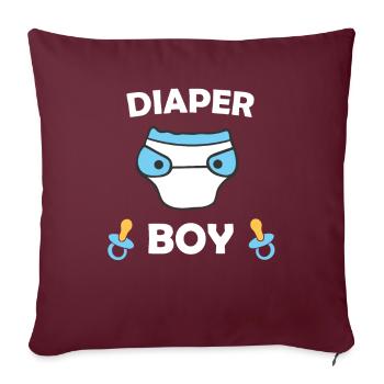 ABDL - Housse de coussin décorative 45 x 45 cm - bordeaux - Devant