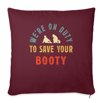 Cadeau paramédic paramédical pour un médecin - Housse de coussin décorative 45 x 45 cm - bordeaux - Devant