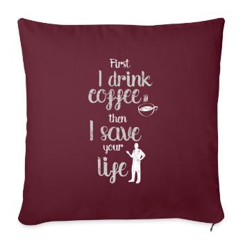 Médecins - Housse de coussin décorative 45 x 45 cm - bordeaux - Devant