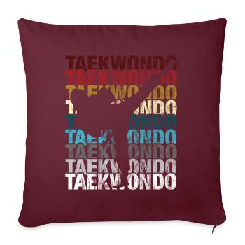 Taekwondo Taekwondo Für Kampfsportler - Sofakissenbezug 45 x 45 cm - Burgunderrot - Vorne