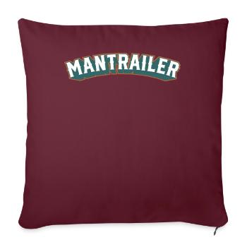Chien de Mantrailing Mantrailer Rescue Dog - Housse de coussin décorative 45 x 45 cm - bordeaux - Devant