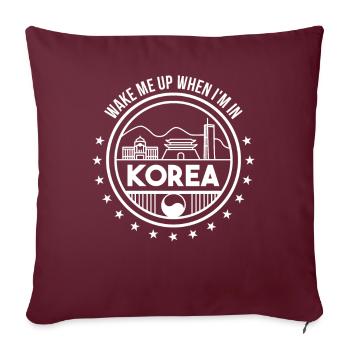KPop K-Pop Fashion K Pop Vêtements Style coréen - Housse de coussin décorative 45 x 45 cm - bordeaux - Devant
