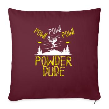 Powder Dude - Sofakissenbezug 45 x 45 cm - Burgunderrot - Vorne