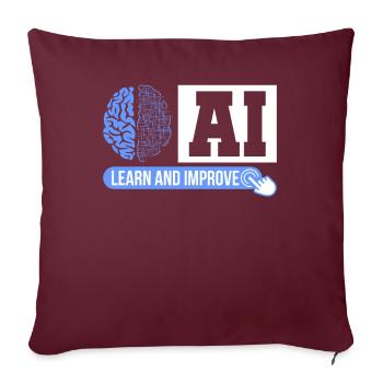 Statistiker Neuronale Netze Deep Learning Geschenk - Sofakissenbezug 45 x 45 cm - Burgunderrot - Vorne
