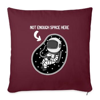 grossesse bébé enceinte - Housse de coussin décorative 45 x 45 cm - bordeaux - Devant