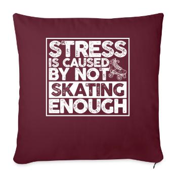 Patins à roulettes Patins à roulettes - Housse de coussin décorative 45 x 45 cm - bordeaux - Devant